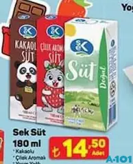 SEK SÜT 180 ML fiyat ve kampanya bilgisi